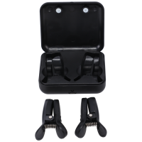 Doc Johnson Vibro Grippers Vibrating Nipple Clamps with Case Black