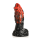 XR Brands Vulcan - Silikon Dildo - Schwarz/Rot