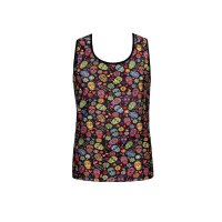ANAIS Men Mexico Top with colorful skulls S