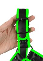 Bulldog Harness with Buckle Glow in the Dark S/M