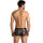 ANAIS Men Power boxer shorts with red roses and skulls black S