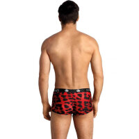 ANAIS Men Savage boxer shorts with animal print red, black S