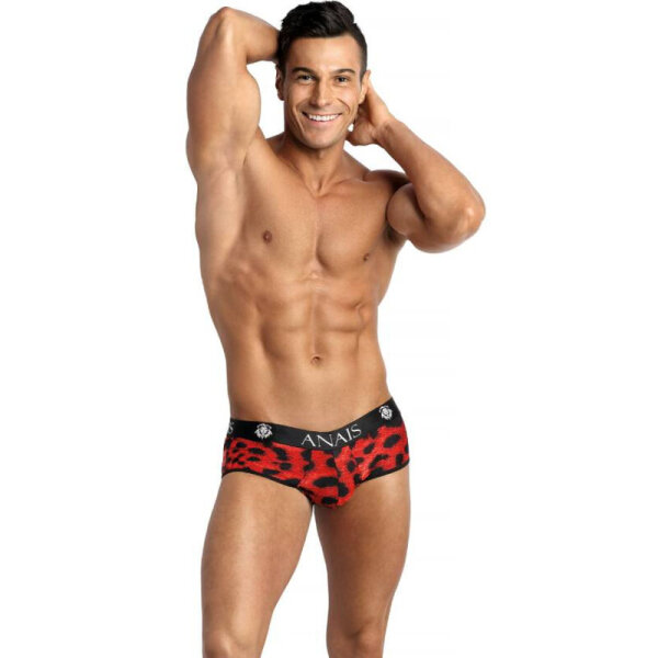 ANAIS Men Savage jock briefs with animal print red, black S