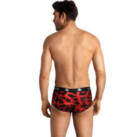 ANAIS Men Savage shorts with animal print red, black S
