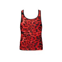 ANAIS Men Savage top with animal print red, black S