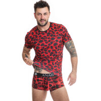 ANAIS Men Savage T-shirt with animal print red, black S