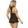 Subblime Babydoll mit Rüschen schwarz S/M - L/XL