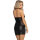 Subblime kurzes Kleid Wetlook trägerlos schwarz S/M - L/XL