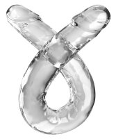 King Cock 18 Inch Double Dildo Clear