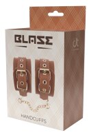 Dream Toys Elite Hand Cuffs Cognac Vegan Leather