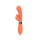 Loveline Silicone Rabbit Vibrator with Ribbed Clitoral Stimulator - Glazed Carrots