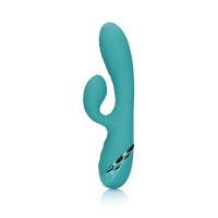 Loveline Inflatable Rabbit Vibrator - Peacock Blue
