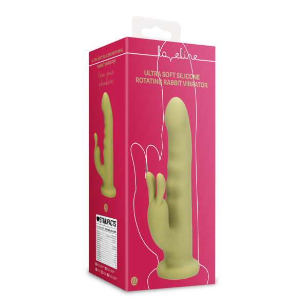 Loveline Ultra Soft Silicone Rotating Rabbit Vibrator - Spring Sage, 59,95
