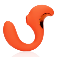 Loveline G-Spot Vibrator with Clitoral Pulse Wave - Untamed Orange