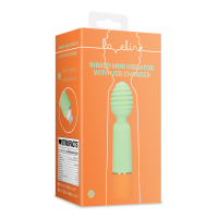 Loveline Ribbed Mini Vibrator with USB Charger - Spring Sage