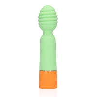 Loveline Ribbed Mini Vibrator with USB Charger - Spring Sage