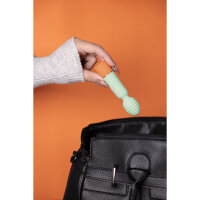 Loveline Ribbed Mini Vibrator with USB Charger - Spring Sage