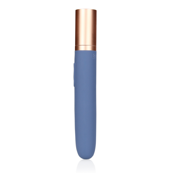 Loveline Travel Vibrator with Lube Compartment and Pump - Blue