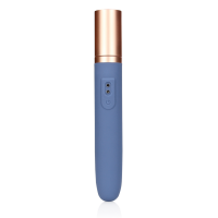Loveline Travel Vibrator with Lube Compartment and Pump - Blue