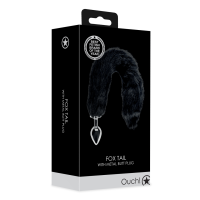 Shots - Ouch! Fuchsschwanz mit Metall Butt Plug - Schwarz