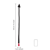 Shots - Ouch! Silicone Anal Plug Devils Tail - Black