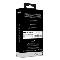 Shots - Ouch! Silicone Hand Cuffs - Black