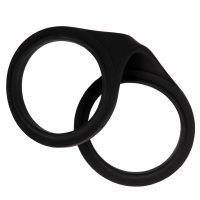 Shots - Ouch! Silicone Hand Cuffs - Black