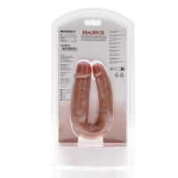 RealRock U Shaped Double Dildo 5 / 12,7 cm - Tan