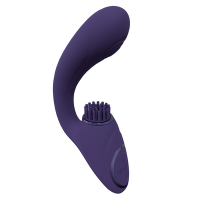 VIVE Gen Triple Motor G-Spot Vibrator with Pulse Wave and Vibrating Bristles - Purple