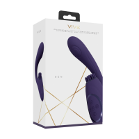 VIVE Gen Triple Motor G-Spot Vibrator with Pulse Wave and Vibrating Bristles - Purple