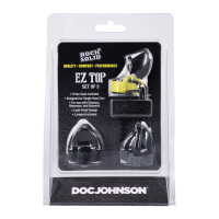 Doc Johnson EZ Top Set of 3 Black/Yellow/Grey