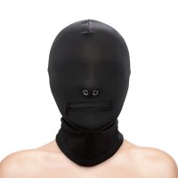 NS Novelties Fetish & Fashion - Zippered Mouth Hood - Black - Alternate Package