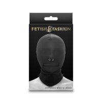 NS Novelties Fetish & Fashion - Zippered Mouth Hood - Black - Alternate Package