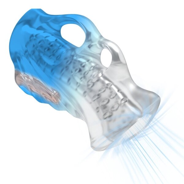 SuckMe Toys Vibrating Masturbator Blue