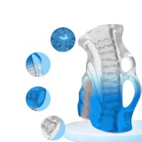 SuckMe Toys Vibrating Masturbator Blue