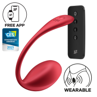 Satisfyer Shiny Petal Connect App - Wearable Couple Vibrator - Red
