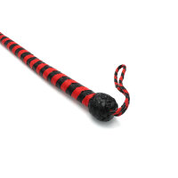 Kiotos Leather Whip Black & Red 120 cm