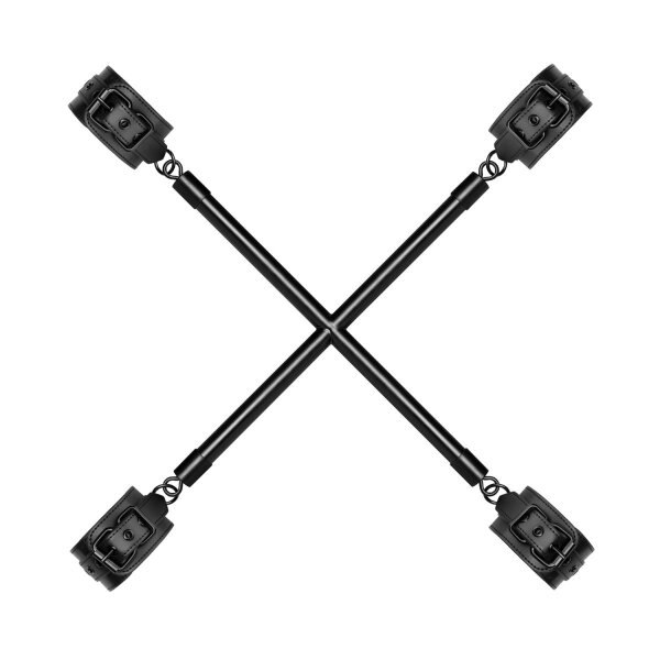 Bedroom Fantasies Hog Tie Cross Bar With Cuffs Black