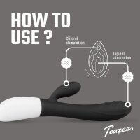 Teazers Rabbit Vibrator - Schwarz