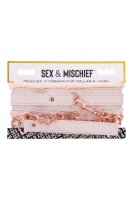 Sportsheets Peaches n Creame - Pelzhalsband mit Leine rosa