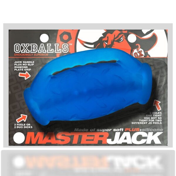 Oxballs MASTERJACK Double Penetration JO Sleeve Blue Ice