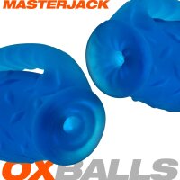Oxballs MASTERJACK Double Penetration JO Sleeve Blue Ice
