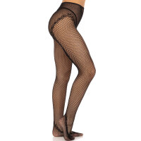 Leg Avenue Fishnet tights without crotch Black One Size