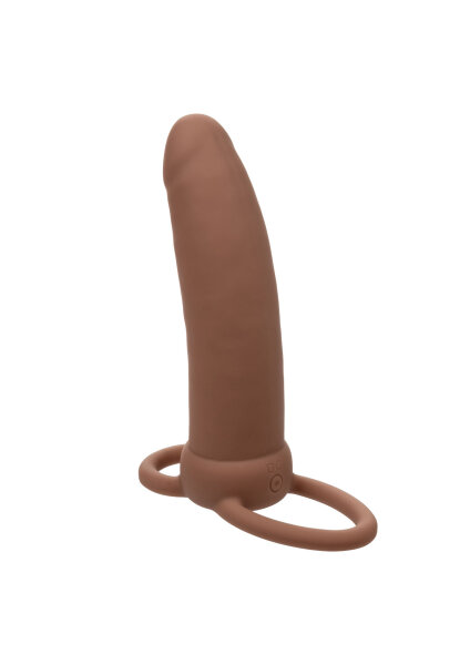 CalExotics Performance Maxx Rechargeable Thick Dual Penetrator Brown skin tone