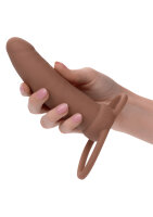 CalExotics Performance Maxx Rechargeable Thick Dual Penetrator Brown skin tone