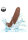CalExotics Performance Maxx Rechargeable Thick Dual Penetrator Brown skin tone