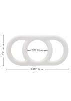 CalExotics Alpha Liquid Silicone Commander Ring White