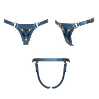Strap-on-me - Generous harness Blue