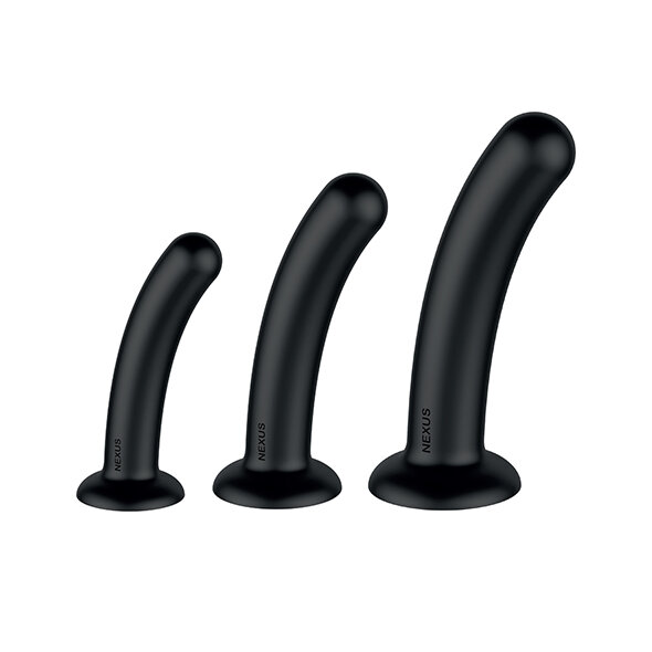 Nexus - Dilator Set Silikon Anal Dildos (S,M,L) Schwarz