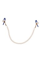 Sportsheets Cougar verkettete Nippel Klemmen gold/blau